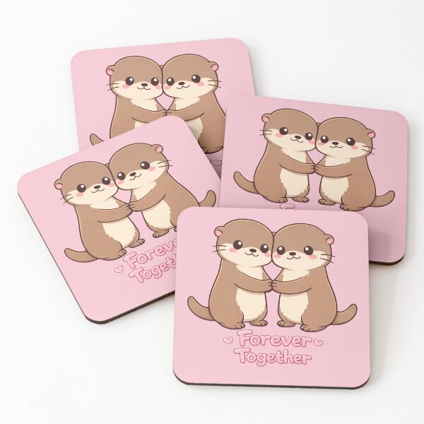 Item preview, Forever Together Cute Otters designed and sold by Molineriani.