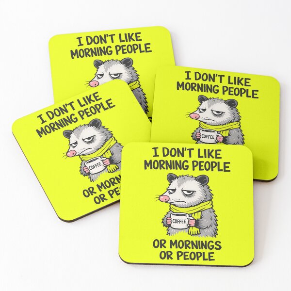 Item preview, I DON’T LIKE MORNING PEOPLE OR MORNINGS OR PEOPLE designed and sold by sollunadesignns.