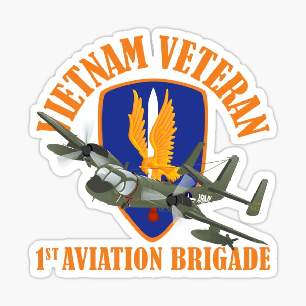 1st Avn Bde - OV-1 Mohawk Vietnam Sticker