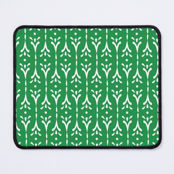 Item preview, Abstract boho blooms in green and white designed and sold by Jennifer Ladd.