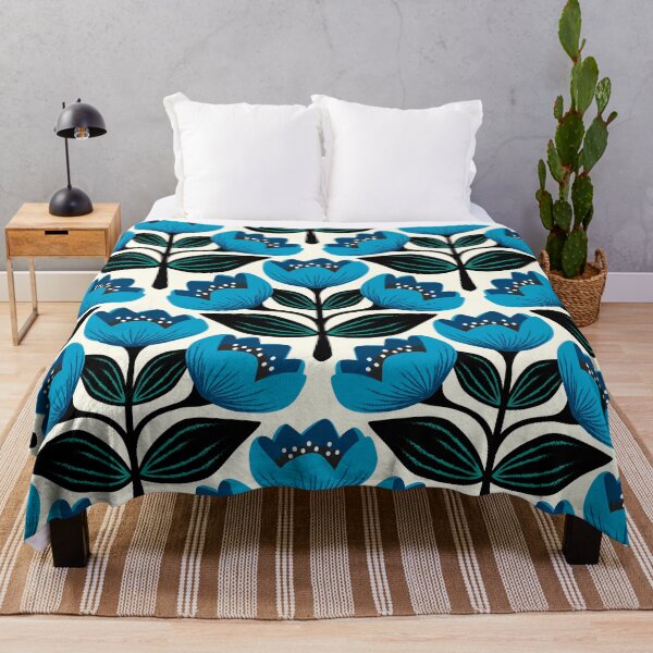 Item preview, Bright and bold tulips in blue designed and sold by Jennifer Ladd.