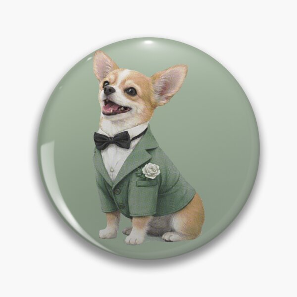Item preview, Chihuahua wearing a bespoke suit designed and sold by PopCultureArtShop.