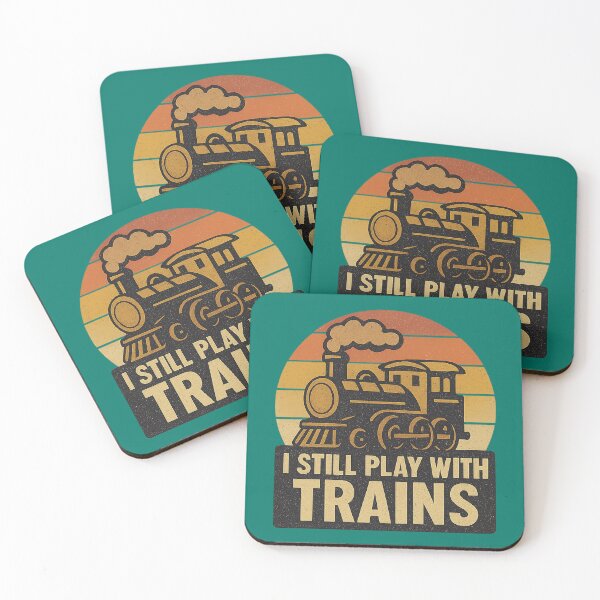 Item preview, I Still Play With Trains Retro Sunset Train Lover  designed and sold by DesignHouse07.