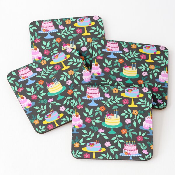 Item preview, Birthday cakes and flowers - Happy birthday designed and sold by Jennifer Ladd.