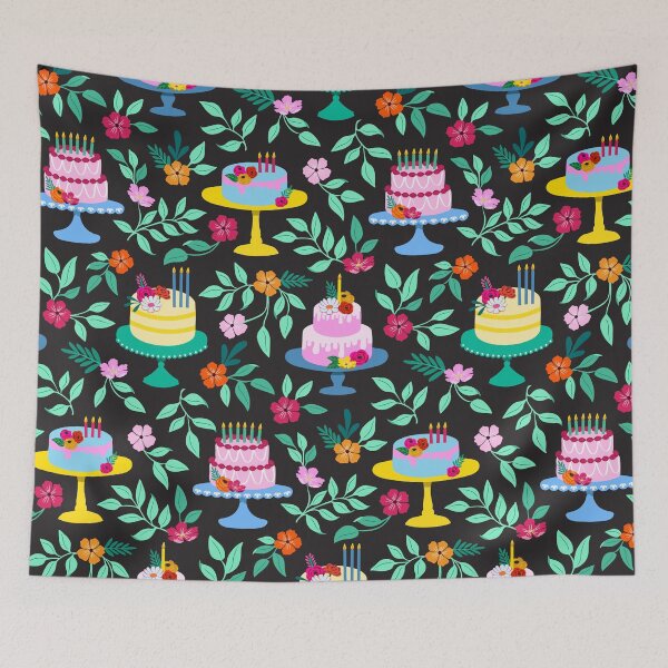 Item preview, Birthday cakes and flowers - Happy birthday designed and sold by Jennifer Ladd.