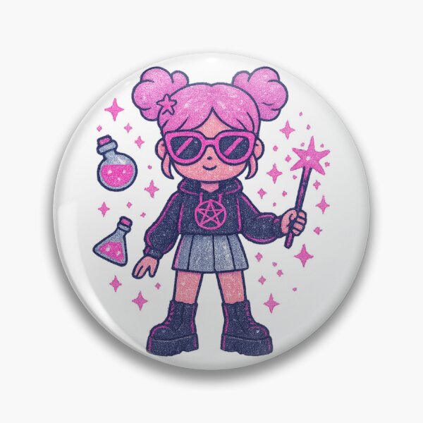 Item preview, ✨ HexaPop Witch – Y2K Magical Fashion Doll ✨ designed and sold by Alquimia Lunar.