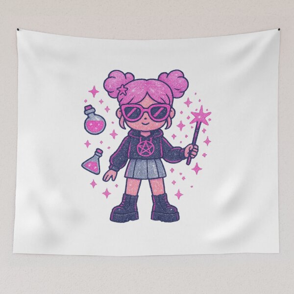 Item preview, ✨ HexaPop Witch – Y2K Magical Fashion Doll ✨ designed and sold by Alquimia Lunar.