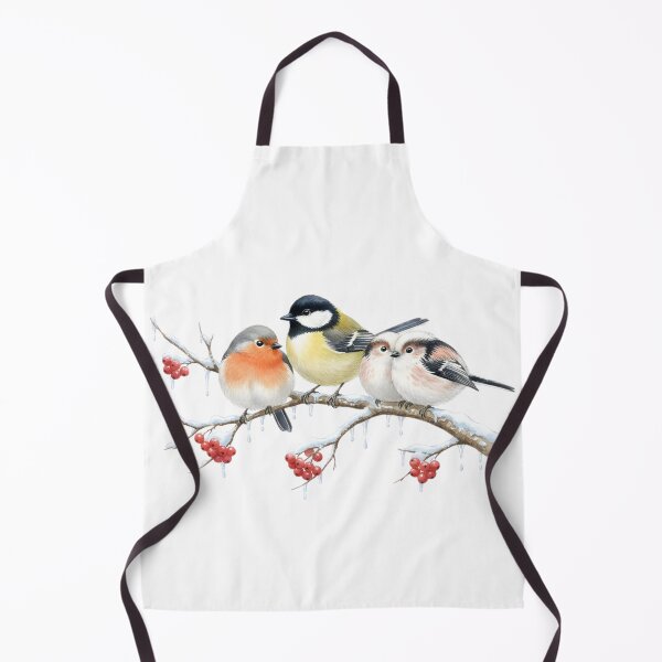 Item preview, Cozy Winter Birds on a Snowy Berry Branch designed and sold by VibranPalette.