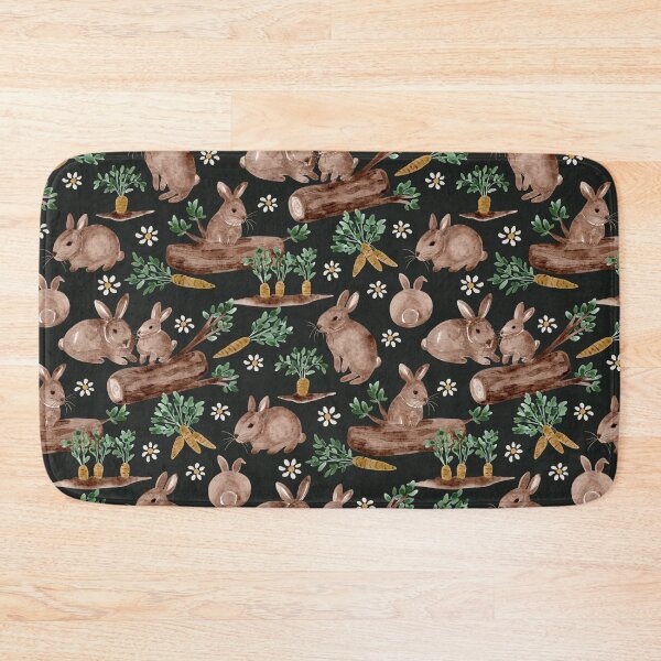 Item preview, Bunnies and Carrots in Watercolor Pattern designed and sold by andrebalest.art.