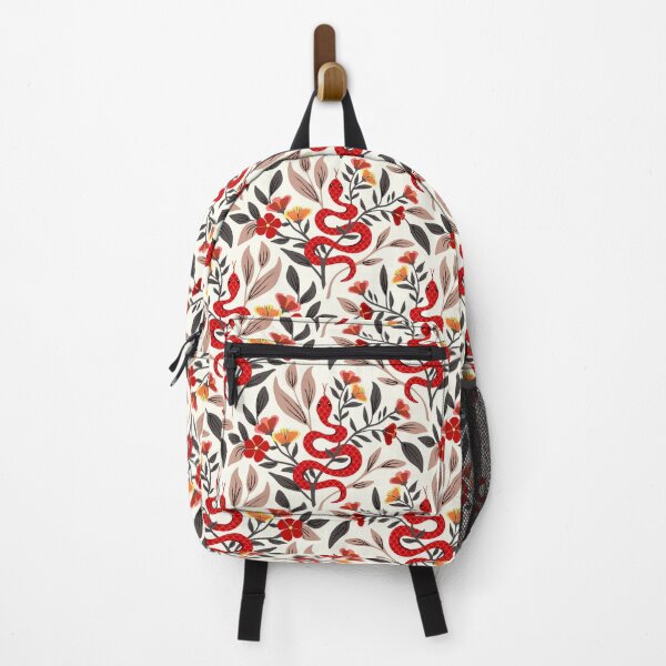 Item preview, Red snake and flowers - lunar new year designed and sold by Jennifer Ladd.
