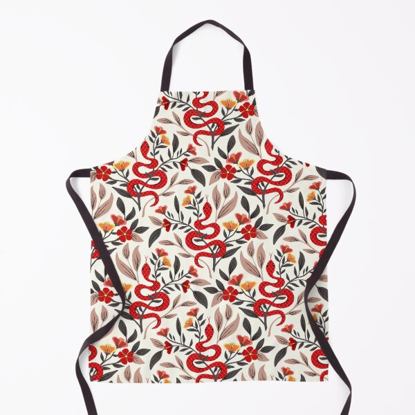 Item preview, Red snake and flowers - lunar new year designed and sold by Jennifer Ladd.