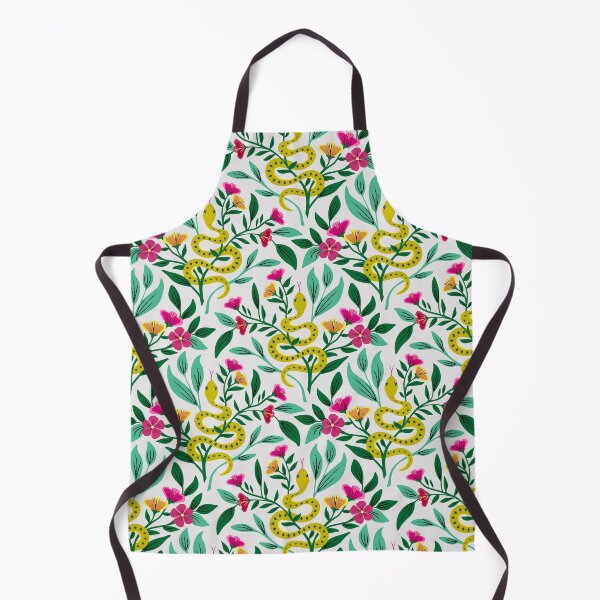 Item preview, Yellow snakes amid pink flowers designed and sold by Jennifer Ladd.