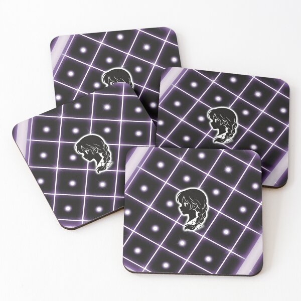 Item preview, Anime Girl Silhouette – Gothic Braid with Bat Bow and Patterns designed and sold by CowlyCryptik.