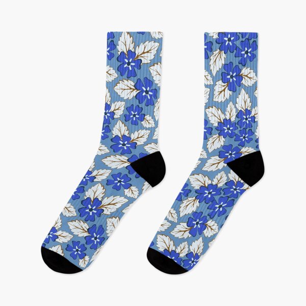 Item preview, Colorful tossed blue sakura flowers  designed and sold by Jennifer Ladd.