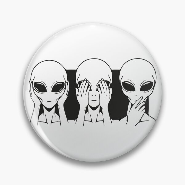 Item preview, Three Wise Aliens See Hear Speak No Evil Japanese Philosophy designed and sold by INQ-StudioLab.