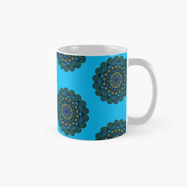 Item preview, Intricate Peacock Mandala - Sacred Geometry Blue and Green designed and sold by RareSquareBearArts.