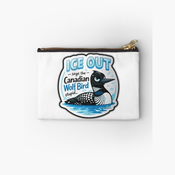 Item preview, Funny Ice Out Sticker - Stupid Canadian Wolf Bird Says Ice Out designed and sold by MJOSTORE.