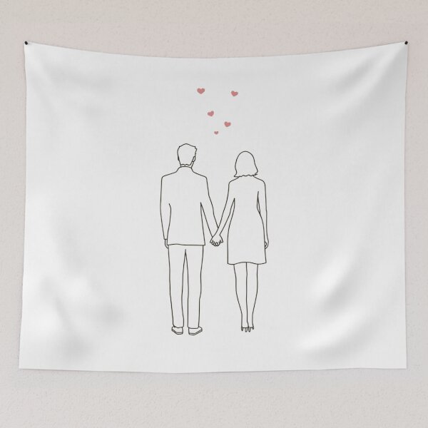 Item preview, Minimalist Couple Love Art designed and sold by mehmetcirik.