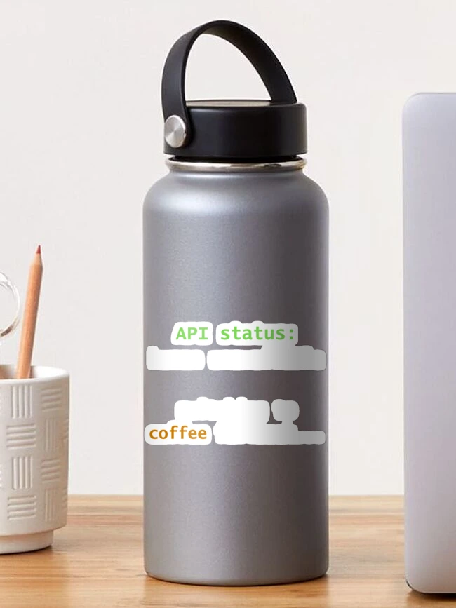 Thumbnail 1 of 3, Sticker, Human API Unavailable – Developer Humor - By Code6Coffee designed and sold by Code6Coffee.
