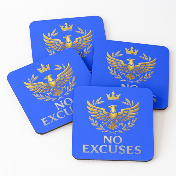 Item preview, Gold Imperial Eagle "No Excuses" Motivational Eagle  designed and sold by SantoRichio.