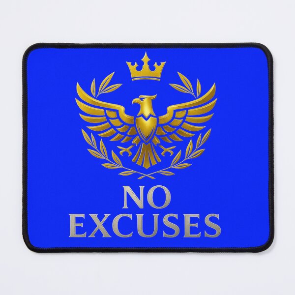 Item preview, Gold Imperial Eagle "No Excuses" Motivational Eagle  designed and sold by SantoRichio.