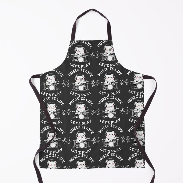 Item preview, Cute Pig Drummer Music Lover Design designed and sold by ChubbiesCloud Collections.