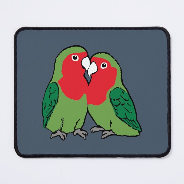 Item preview, Two Lovebirds – Cute Parrot Couple designed and sold by donwillisjrart.