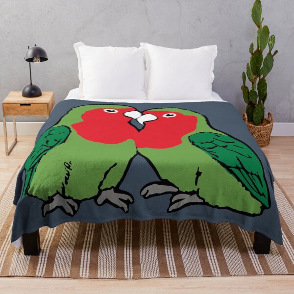 Item preview, Two Lovebirds – Cute Parrot Couple designed and sold by donwillisjrart.