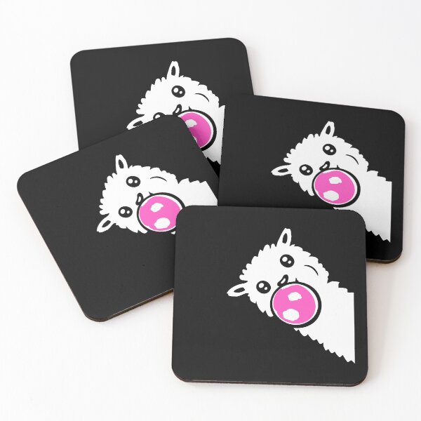 Item preview, Llama Bubblegum Cute Cool Chewing Alpaca Side Profile designed and sold by shirt-o-mat.