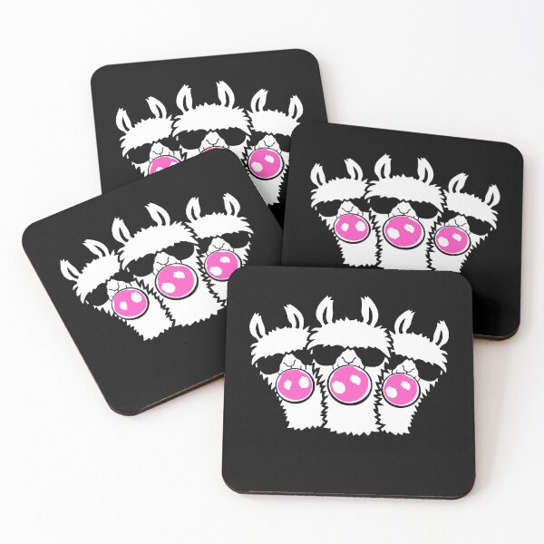 Item preview, 3 Llama Bubblegum Cool Sunglasses Chewing Friends Crew designed and sold by shirt-o-mat.
