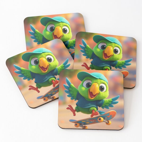 Item preview, Skater Parrot designed and sold by Sillytoe.
