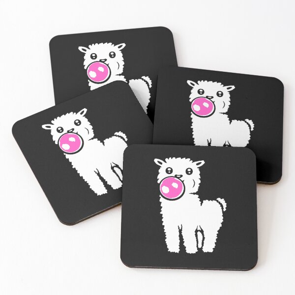 Item preview, Llama Bubblegum Cool Chewing Peace Hand Sign Victory designed and sold by shirt-o-mat.