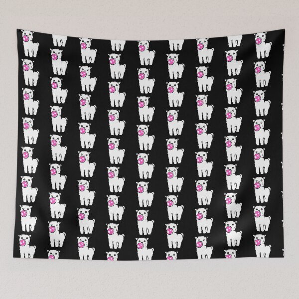 Item preview, Llama Bubblegum Cool Chewing Peace Hand Sign Victory designed and sold by shirt-o-mat.