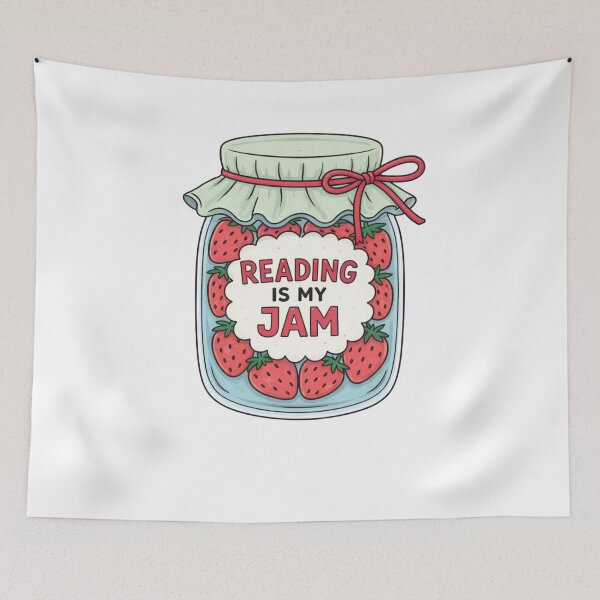 Item preview, Reading Is My Jam designed and sold by krystalRomanart.