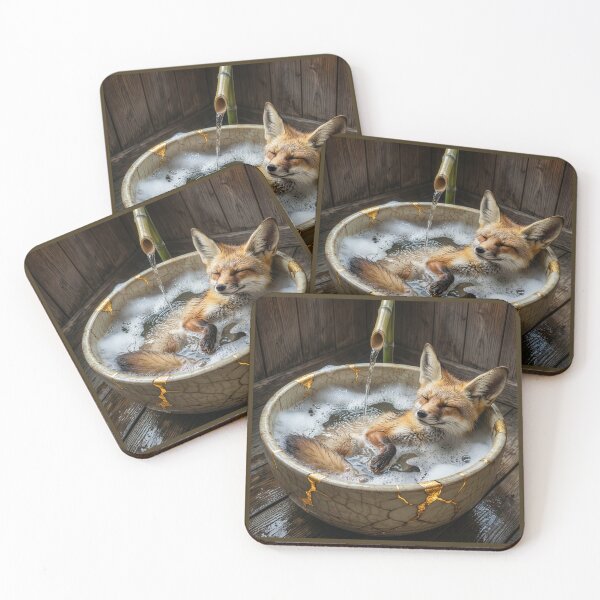 Item preview, Fennec Fox in Kintsugi Bath designed and sold by Tridentulus.