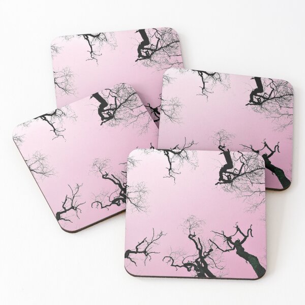 Item preview, Sky scene - turning pink with bare tree branches  designed and sold by OzzyluArt.