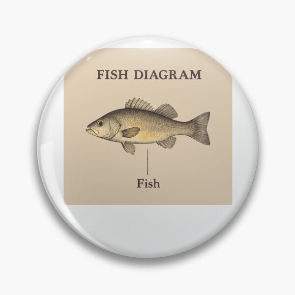 Item preview, Fish Diagram designed and sold by krystalRomanart.