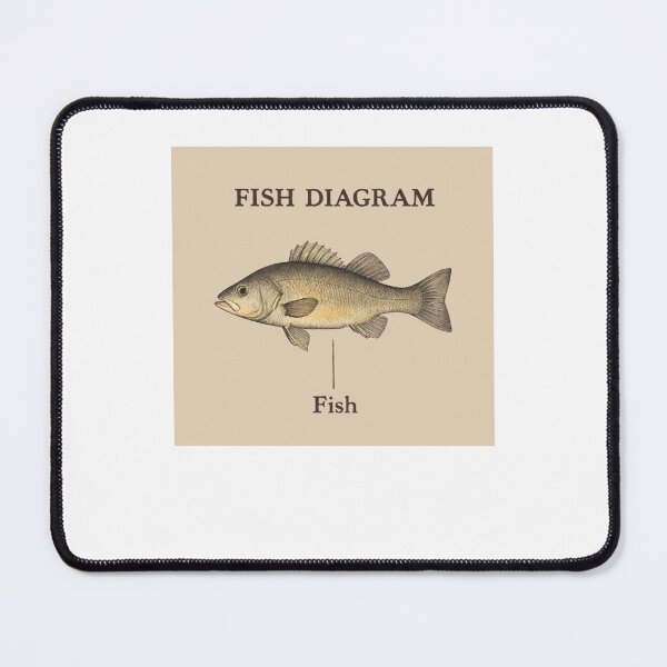 Item preview, Fish Diagram designed and sold by krystalRomanart.