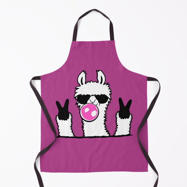 Item preview, Llama Bubblegum Cool Sunglasses Chewing Peace Hand Sign designed and sold by shirt-o-mat.