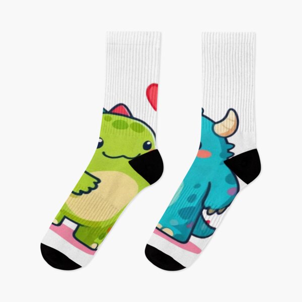 Item preview, Dino & Monster Love – Cute Cartoon Friends with Heart designed and sold by Cristhian Almanza.