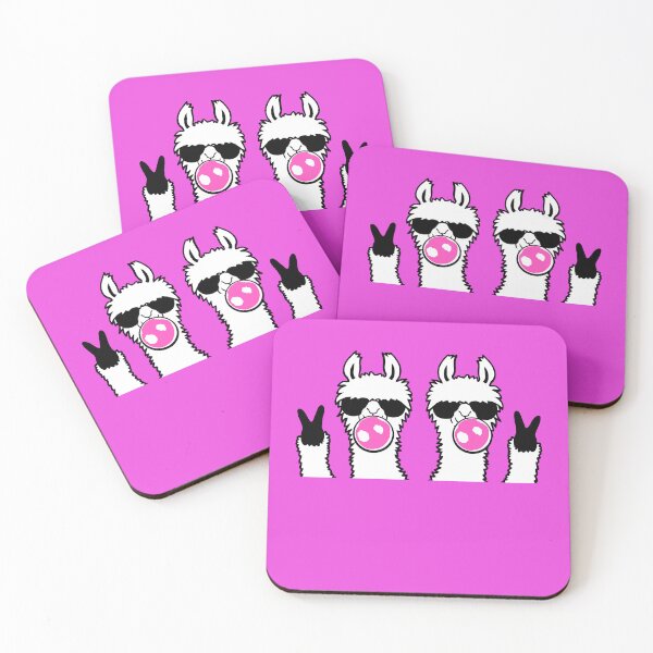 Item preview, 2 Llama Bubblegum Peace Victory Sunglasses Chewing  Friends designed and sold by shirt-o-mat.