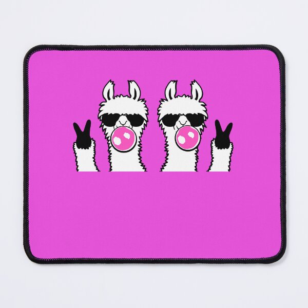 Item preview, 2 Llama Bubblegum Peace Victory Sunglasses Chewing Friends designed and sold by shirt-o-mat.