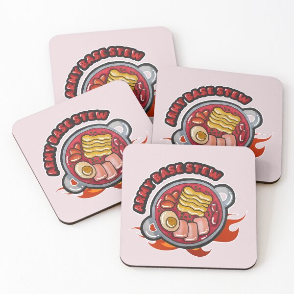 Item preview, Spicy Korean Ramen Army Base Stew Hand Drawn Kawaii Doodle Art designed and sold by lazypencil.art.