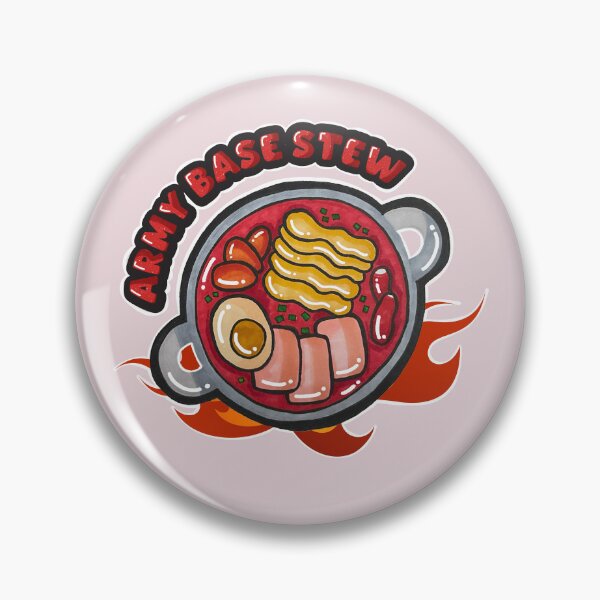 Item preview, Spicy Korean Ramen Army Base Stew Hand Drawn Kawaii Doodle Art designed and sold by lazypencil.art.