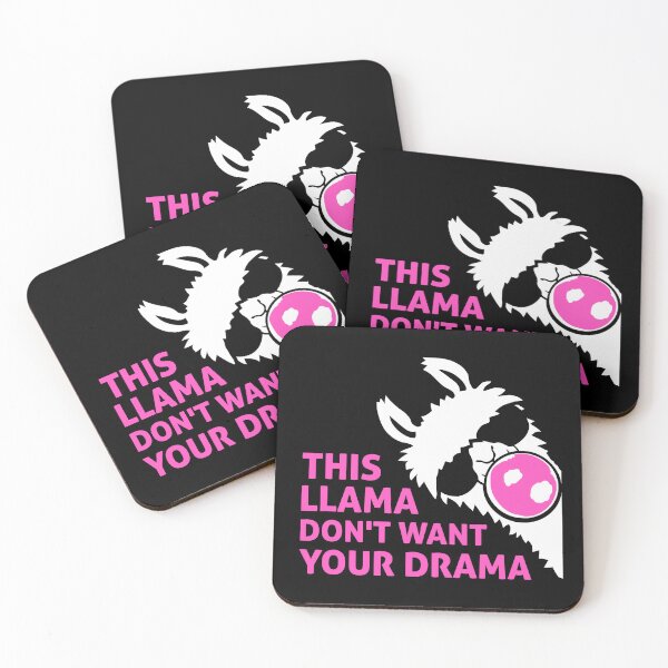 Item preview, This Llama Don't Want Your Drama Bubblegum Bubble designed and sold by shirt-o-mat.