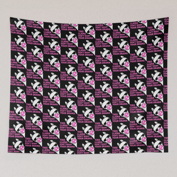 Item preview, This Llama Don't Want Your Drama Bubblegum Bubble designed and sold by shirt-o-mat.