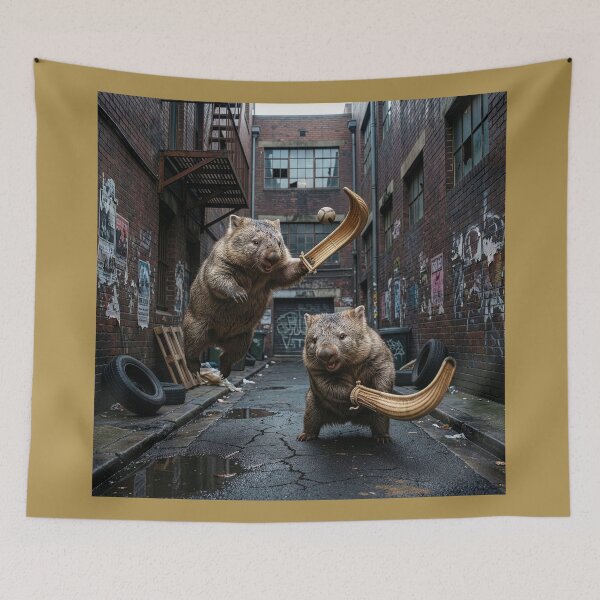 Item preview, Wombats Play Jai Alai in Sydney Alley designed and sold by Tridentulus.