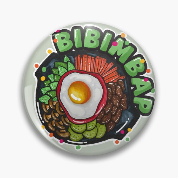 Item preview, Cute Bibimbap Korean Food Hand Drawn Kawaii Doodle Illustration designed and sold by lazypencil.art.