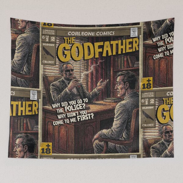 Item preview, Godfather Movie Retro Comic Cover Art designed and sold by Back2Collage.