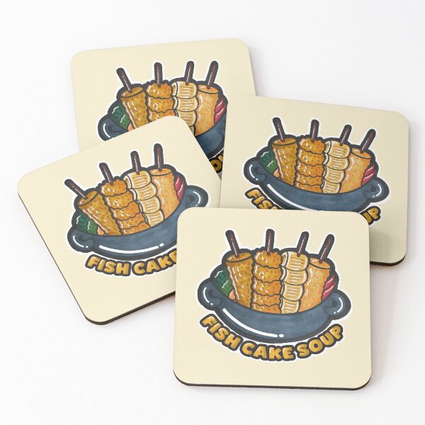 Item preview, Cute Korean Fish Cake Soup Hand Drawn Kawaii Street Food Doodle designed and sold by lazypencil.art.
